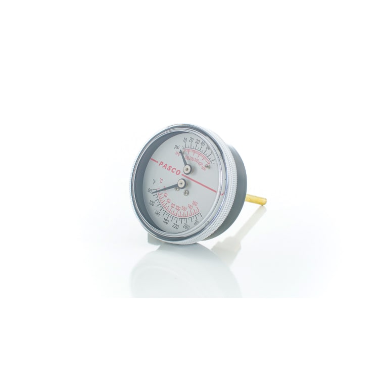 PASCO 1437 Dual Scale Pressure/Temperature Boiler Gauge