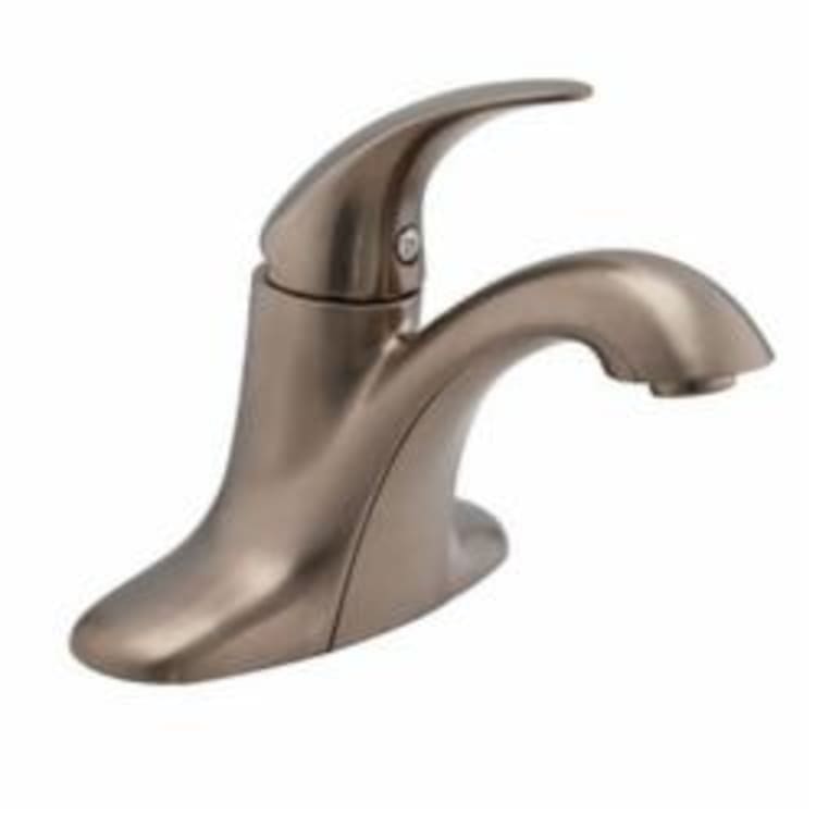 Pfister® J142-SR0K Widespread Bathroom Faucet, Serrano™, 1.2 gpm Flow Rate, 3-1/4 in H Spout, 4 in Center, Brushed Nickel, 1 Handles, Push and Seal™ Pop-Up Drain