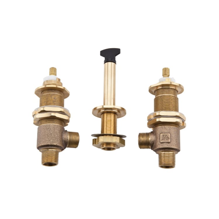 Pfister® JX6-150R Pfirst Series™ Two Handle Universal Roman Tub Valve Only, 1/2 in Male IP/C Inlet x 1/2 in Male IP/C Outlet, 60 psi, 15 to 18 gpm, Brass Body