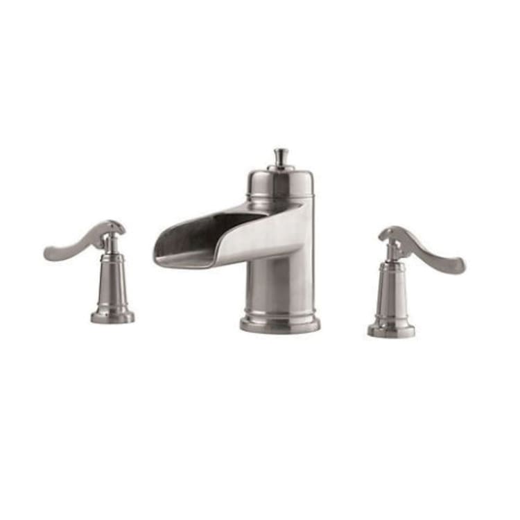 Pfister® RT6-5YPK Professional Grade Roman Tub Trim, Ashfield™, 15 to 18 gpm Flow Rate, 8 to 15 in Center, Brushed Nickel, 2 Handles, Function: Traditional