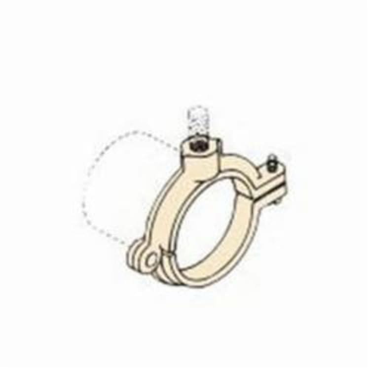 PHD 512H0075CP Hinged Extension Split Tube Clamp, 3/4 in Pipe/Tube, 3/8 in Rod, 180 lb Load, Malleable Iron, Copper Color Epoxy, Domestic