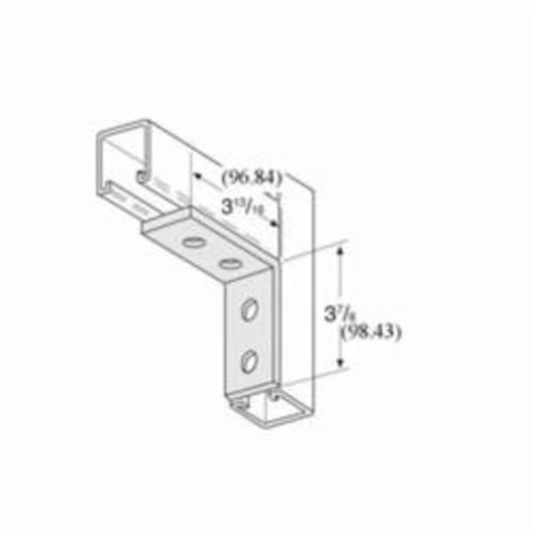 PHD S5131 EG 90 deg Corner Angle, 4 Holes, 3-7/8 in L x 3-13/16 in W, Carbon Steel