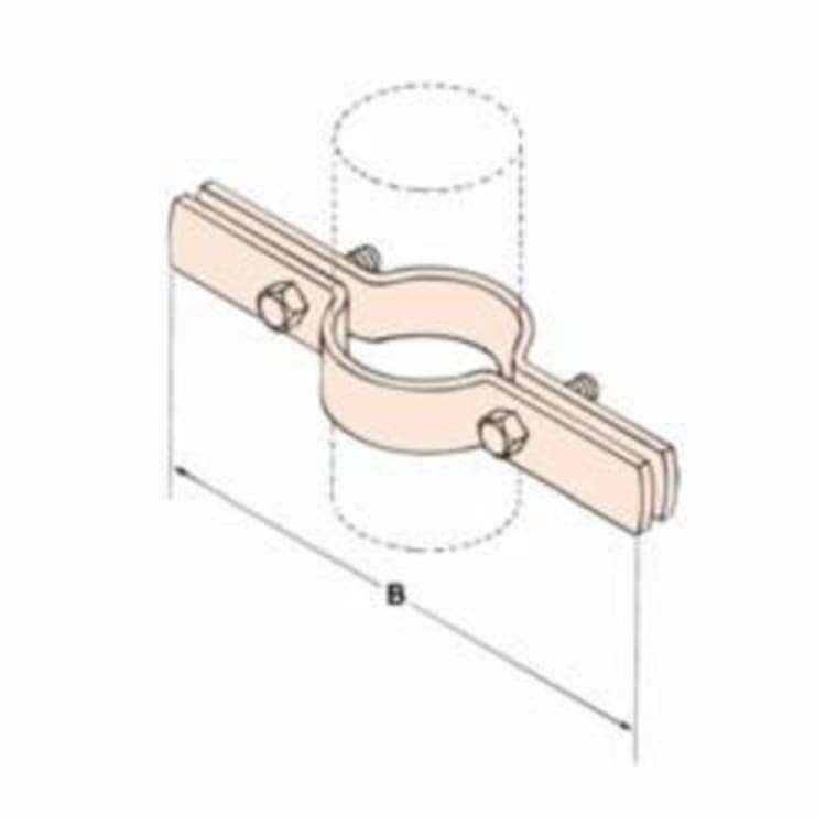 PHD 552 0075CP FIG 552 Copper Tubing Riser Clamp, 3/4 in Tube, 75 lb Load, Carbon Steel, Copper Color Epoxy, Domestic