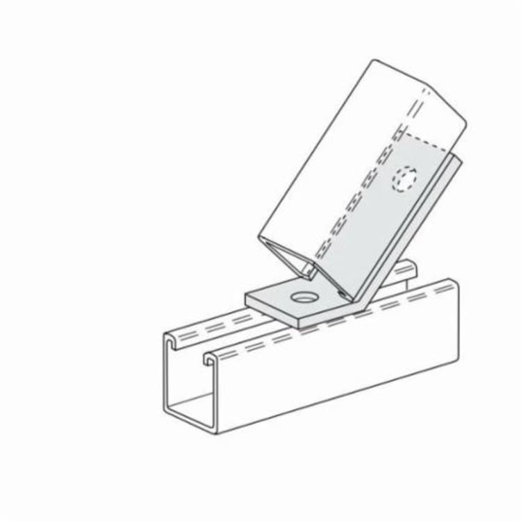 PHD S5340 EG Open Angle Connector, 4 Holes, 7.5 deg Bend, Carbon Steel