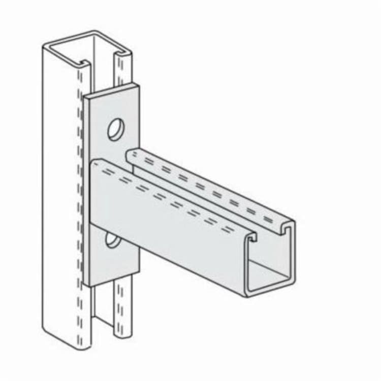 PHD S6135 EG Single Channel Bracket, 24 in L, Carbon Steel