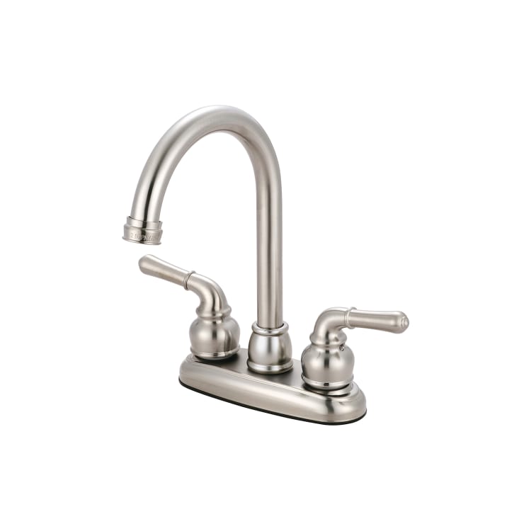 OLYMPIA B-8160-BN Accent Bar Faucet, 1.5 gpm, 4 in Center, PVD Brushed Nickel, 2 Handles