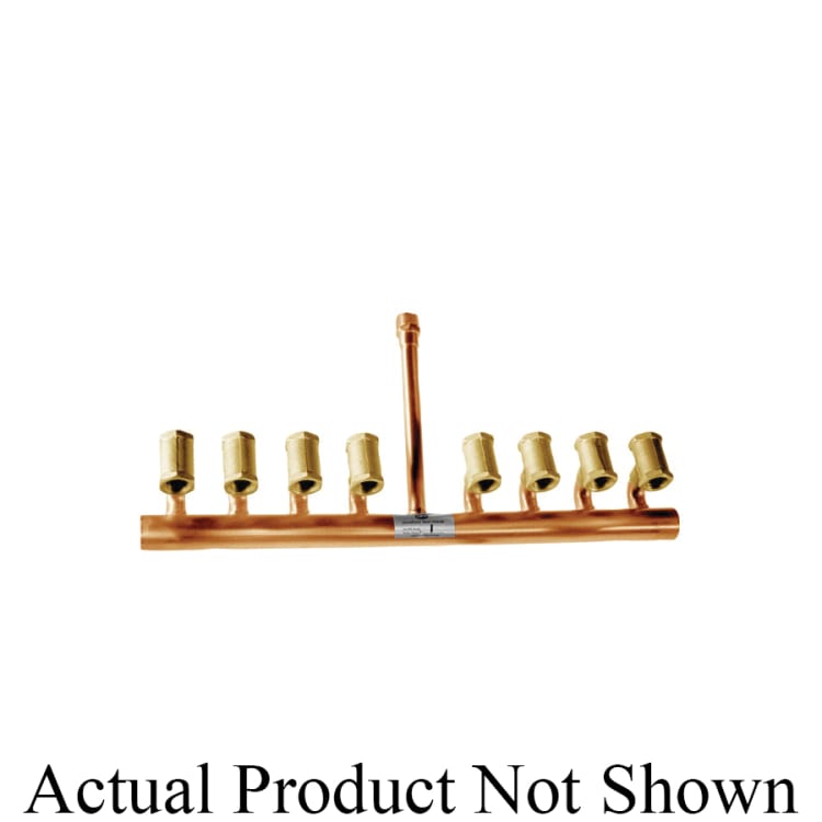 PPP® PM-2 Fluid Distribution Manifold, 2 Outlets, Brass/Copper, Domestic