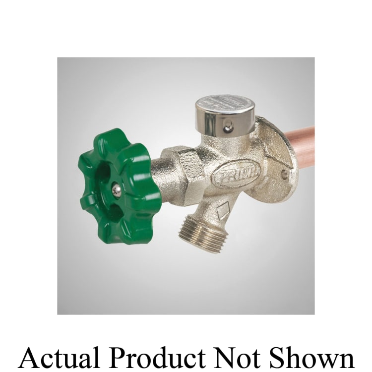 Prier® P-164W06 DIAMOND P-164 Freezeless Wall Hydrant With Anti-Siphon Vacuum Breaker, 1/2 in Nominal, Wirsbo PEX® End Style, 90 deg Quarter-Turn Wall Opening, Domestic
