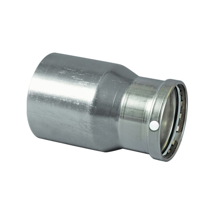 ProPress® 85262 Pipe Reducer, 4 x 3 in, Fitting x Press, 304 Stainless Steel, Import