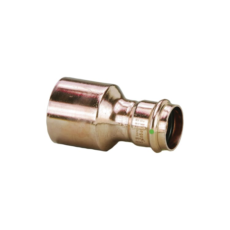 ProPress® 20758 Pipe Reducer, 2-1/2 x 2 in Nominal, Fitting x Press End Style, Copper, Import