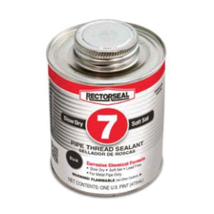 RectorSeal® No. 7 17432 Corrosive Chemical Pipe Thread Sealant, 1 pt Brush Top Can, Paste, Black, 1.46