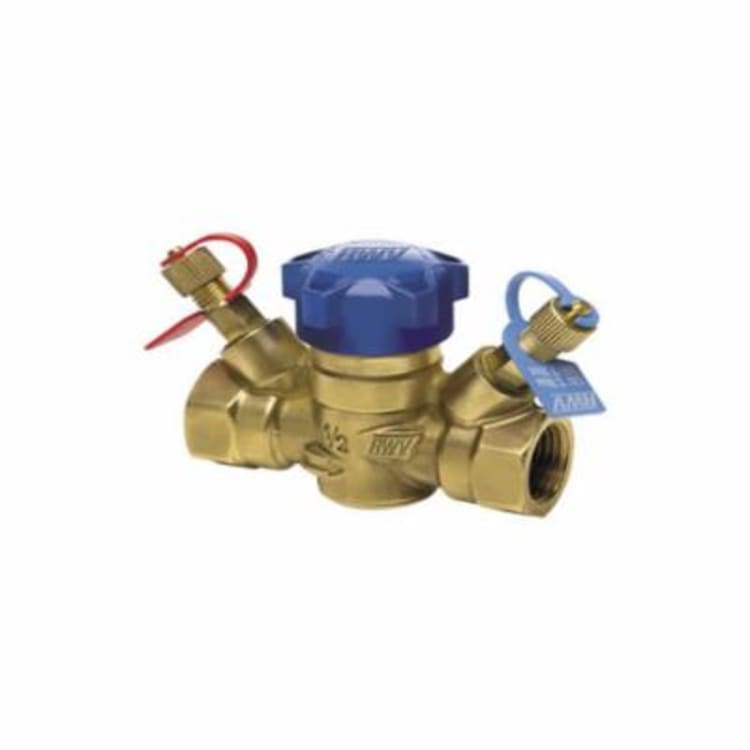 RWV® 9527AB 1/2 Hydronic Balancing Valve, 1/2 in, NPT, 300 lb WOG, 0.98 gpm, Brass Body