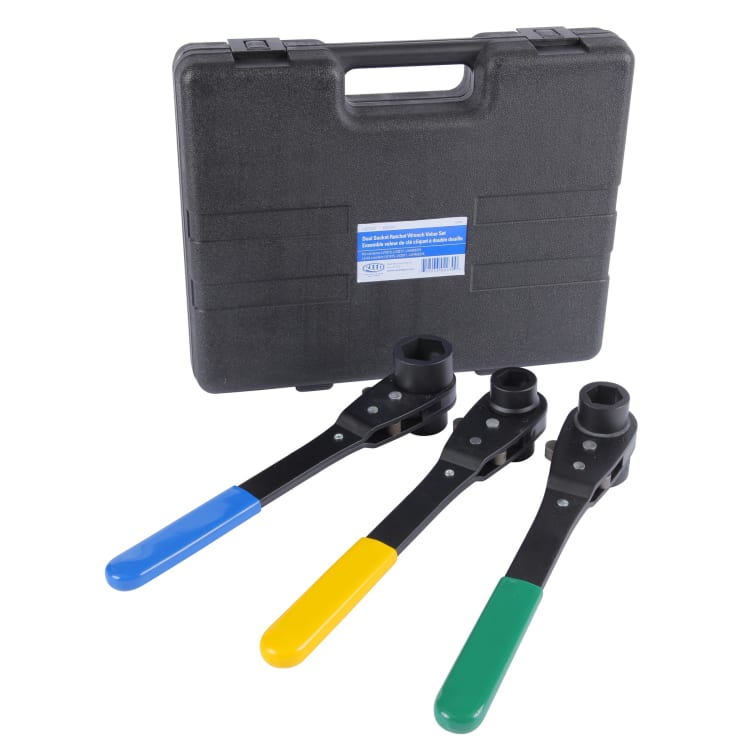 Reed Thru-Bolt™ 02930 Dual Socket Ratchet Wrench Set, 3 Pieces