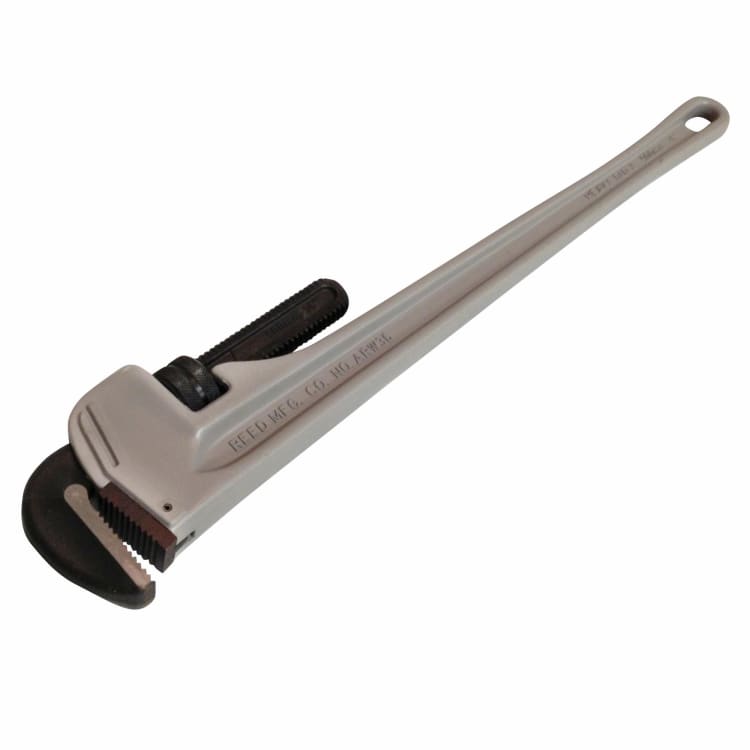 Reed ARW36 Heavy Duty Straight Pipe Wrench, 1/4 to 5 in Pipe, 36 in OAL, Hook and Heel Jaw, Titanium Aluminum Alloy Handle