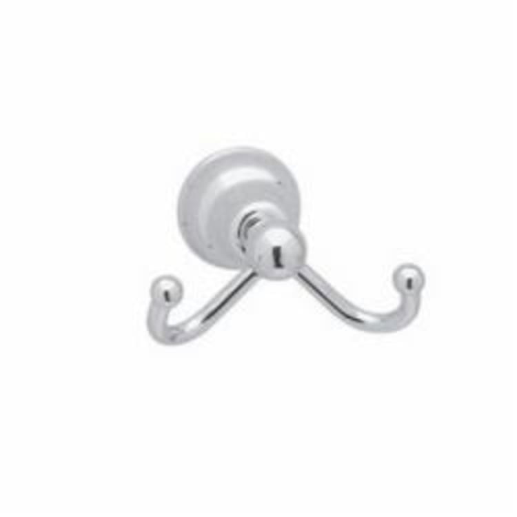 Rohl® CIS7DAPC Cisal Bath Robe Hook, 2 Hooks, 4 in OAW x 4-1/2 in OAD, Solid Die Cast Metal