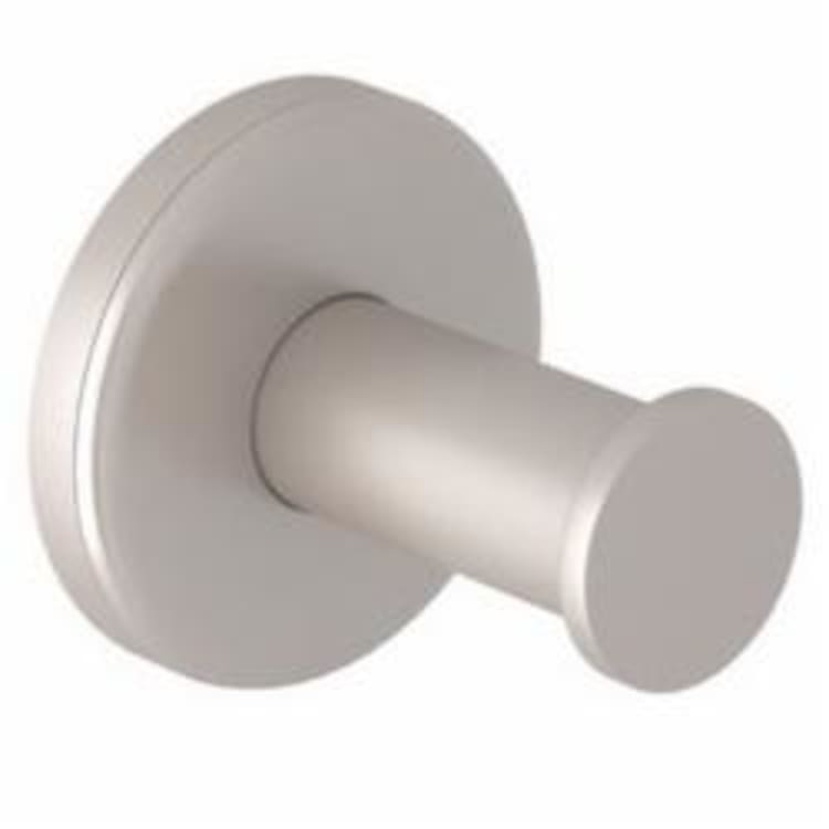 Rohl® LO7STN Avanti/Lombardia/Meda Robe Hook, 1 Hook, 1-31/32 in OAD, Brass/Solid Die Cast Metal