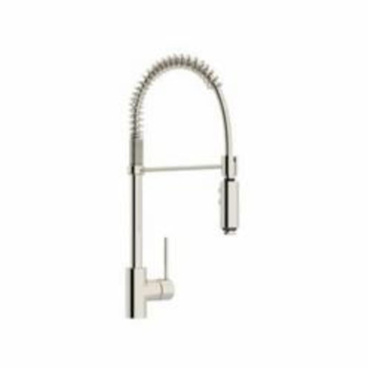 Rohl® LS64L-PN-2 Modern Architectural Pull-Down Kitchen Faucet, 1.8 gpm Flow Rate, Polished Nickel, 1 Handles, 1 Faucet Holes, Function: Traditional