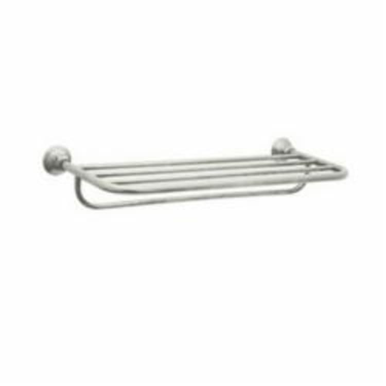 Rohl® ROT10-PN Country Bath Towel Shelf With Rail, 11 in L x 23-1/2 in W x 3 in H