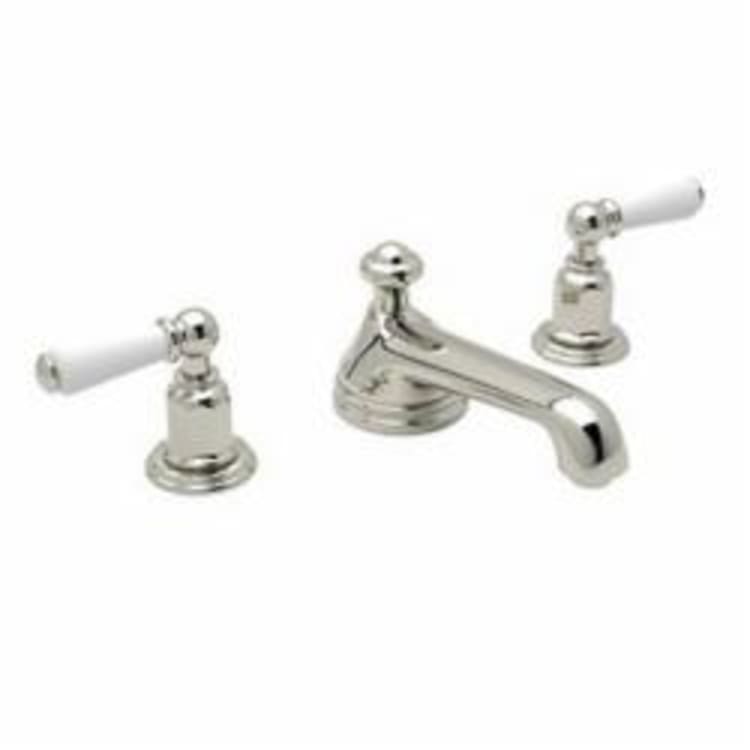 Rohl® U.3705L-PN-2 Perrin & Rowe® Bath Edwardian Widespread Lavatory Faucet, 1.2 gpm Flow Rate, 1 in H Spout, 6 to 15-3/4 in Center, Polished Nickel, 2 Handles