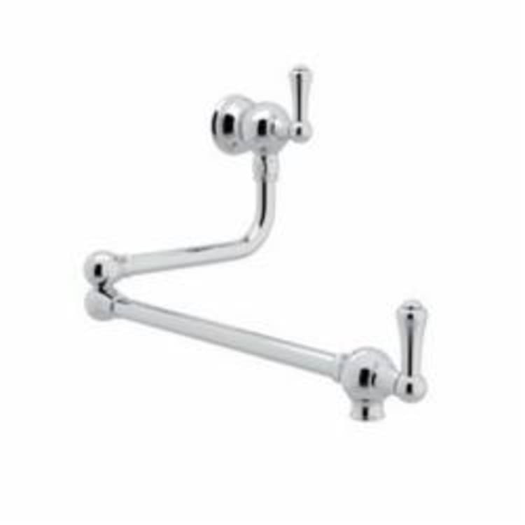 Rohl® U.4799LS-APC-2 Perrin & Rowe® Pot Filler, 1.8 gpm, Polished Chrome, 2 Handles