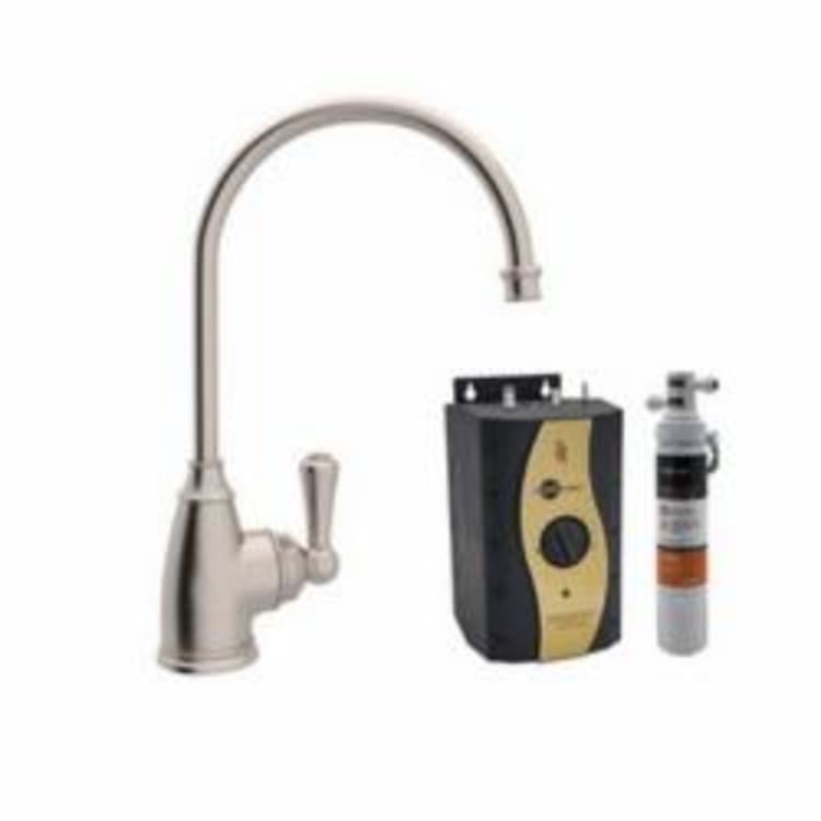 Rohl® Perrin & Rowe® U.KIT1325L-STN-2 Traditional Hot Water Dispenser Kit, Deck Mount, Satin Nickel