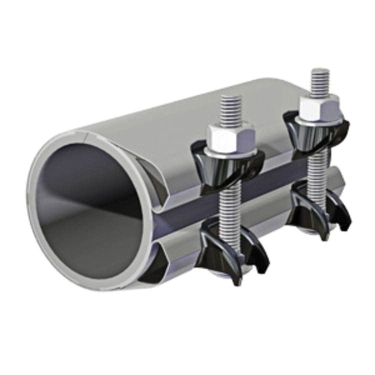 Romac® SCC-113x3 SCC-Style Full Circumferential Repair Clamp With Cast Iron Lug, 1 in Pipe, Stainless Steel