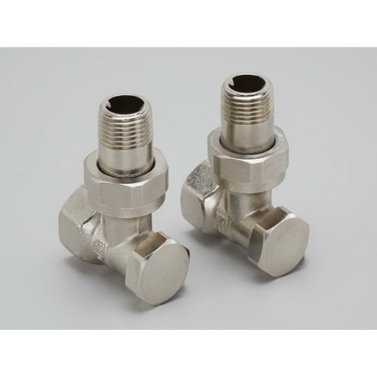 RUNTAL VALVE-ANG 1/2" ANGLE SATIN NICKEL SHUT OFF VALVE (OVENTROP 1091082 COMBI 2 DN15)