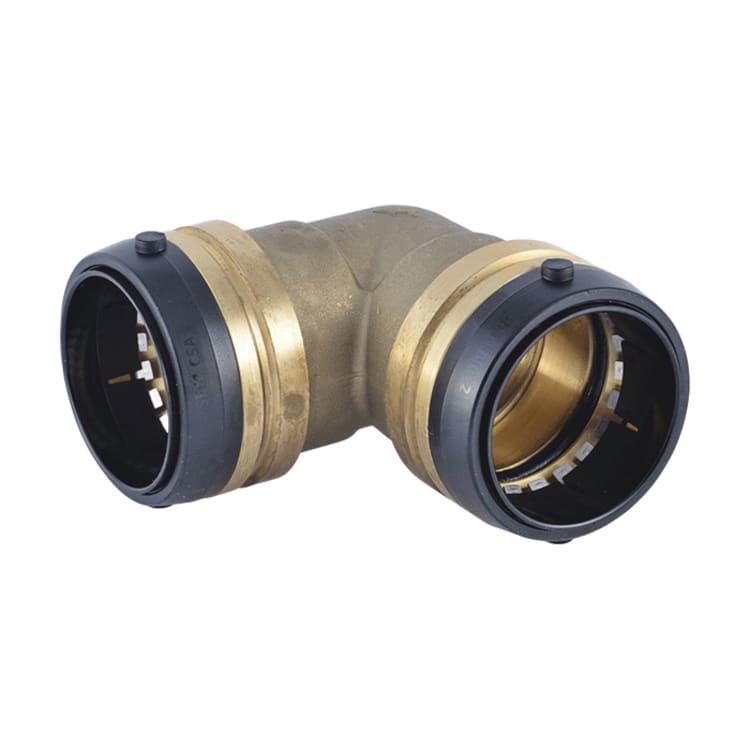 Sharkbite® UXL0254 Large Diameter Elbow, 2 in Nominal, Push-to-Connect End Style, DZR Brass, Domestic