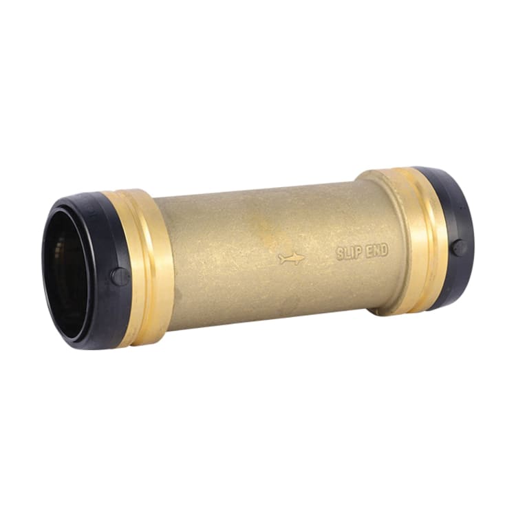 Sharkbite® UXL0654 Large Diameter Slip Coupling, 2 in Nominal, Push-to-Connect End Style, DZR Brass, Domestic