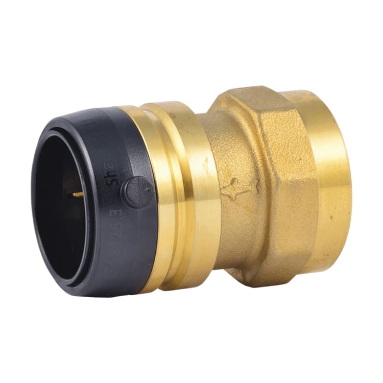 Sharkbite® UXL113532F Large Diameter Female Adapter, 1-1/4 in Nominal, Push-to-Connect x FNPT End Style, DZR Brass, Domestic