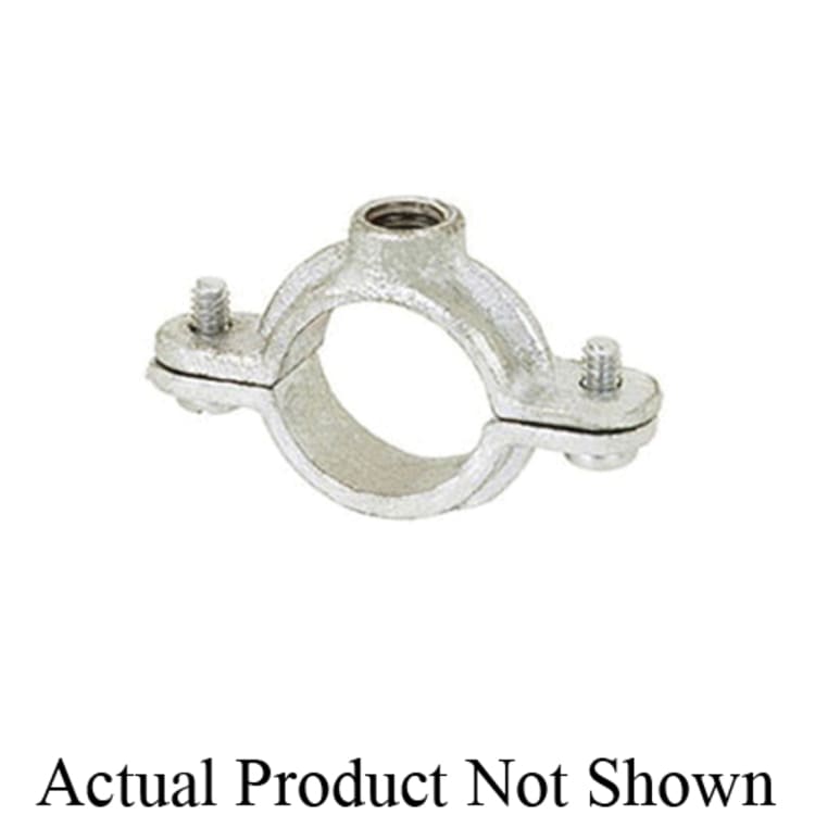 Sioux Chief 516-6GPK2 Overhead Split Ring Hanger, 1-1/2 in IPS Pipe/Tube, 3/8 in Rod, 180 lb Load, Ductile Iron, Galvanized, Import