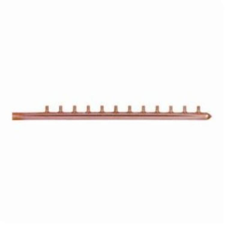 Sioux Chief PowerPEX™ BranchMaster™ 672X1240 Manifold, 12 1/2 in F1807 PEX Crimped Outlets 1 in Male C x Spin Closed Inlets, Copper