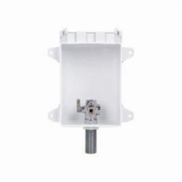 Sioux Chief OxBox™ 696-G1000XF Ice Maker Outlet Box With MiniRester™ Water Hammer Arresters, 1/2 in PEX F1807 Crimp™, ABS