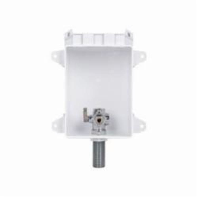 Sioux Chief OxBox™ 696-G1010WF Ice Maker Outlet Box With MiniRester™ Water Hammer Arresters, 1/2 in PEX F1960 Grip™, ABS