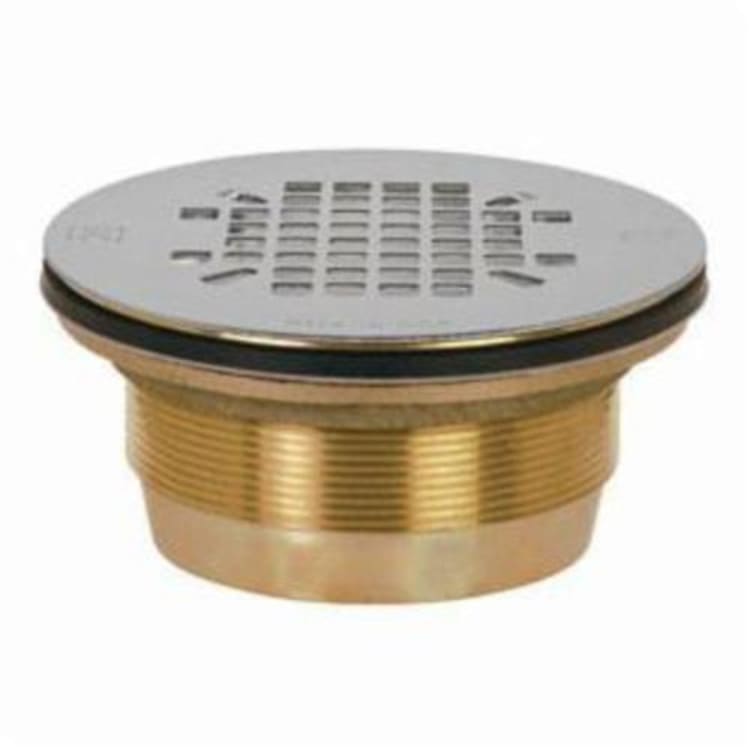 Sioux Chief 827-2B Shower Module Drain, 2 in, No Caulk, 4-1/4 in Grid, Cast Brass Drain, Domestic