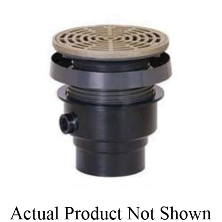 Sioux Chief FinishLine™ 832-4HSR Adjustable Floor Drain With Round Ring and Strainer, 4 in, Hub, PVC Drain