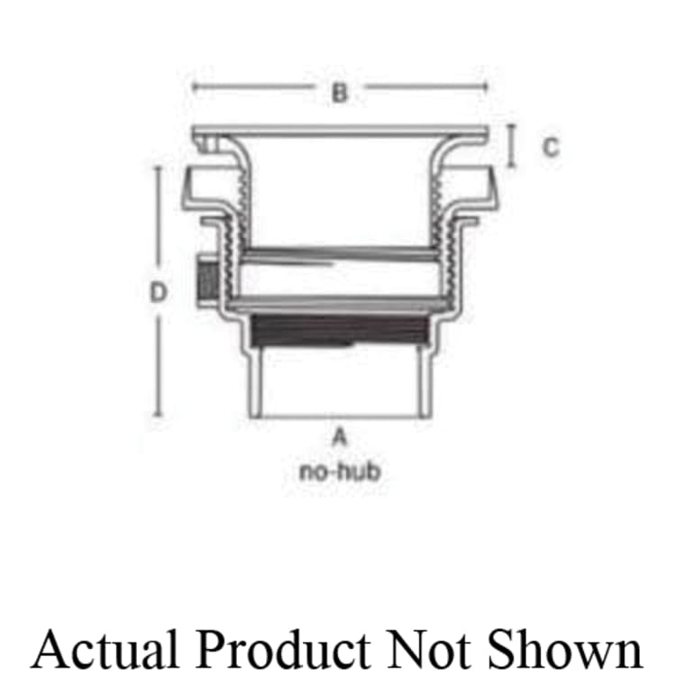 Tomahawk FinishLine™ 832-3DF Adjustable Rough-In On-Grade Floor Drain With Coring Plug, 3 in Outlet, Ductile Iron Drain