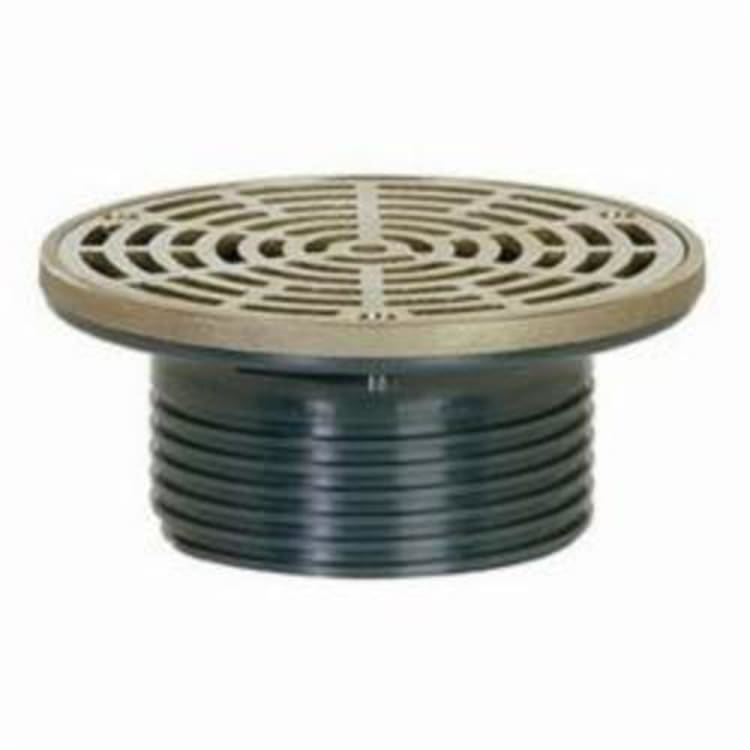 Sioux Chief FinishLine™ 832-4HNR Adjustable Floor Drain With Ring and Strainer, 4 in, Hub, PVC Drain