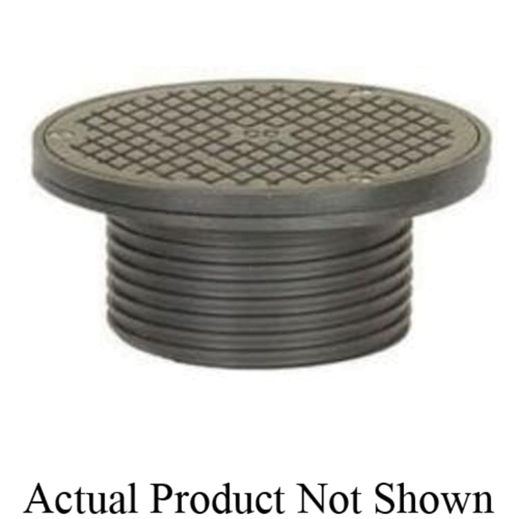 Sioux Chief FinishLine™ 834-4DHNR Adjustable Drain Cleanout, 3-1/2 in Cleanout, 15000 lb, 6-1/2 in Dia Cover, Ductile Iron