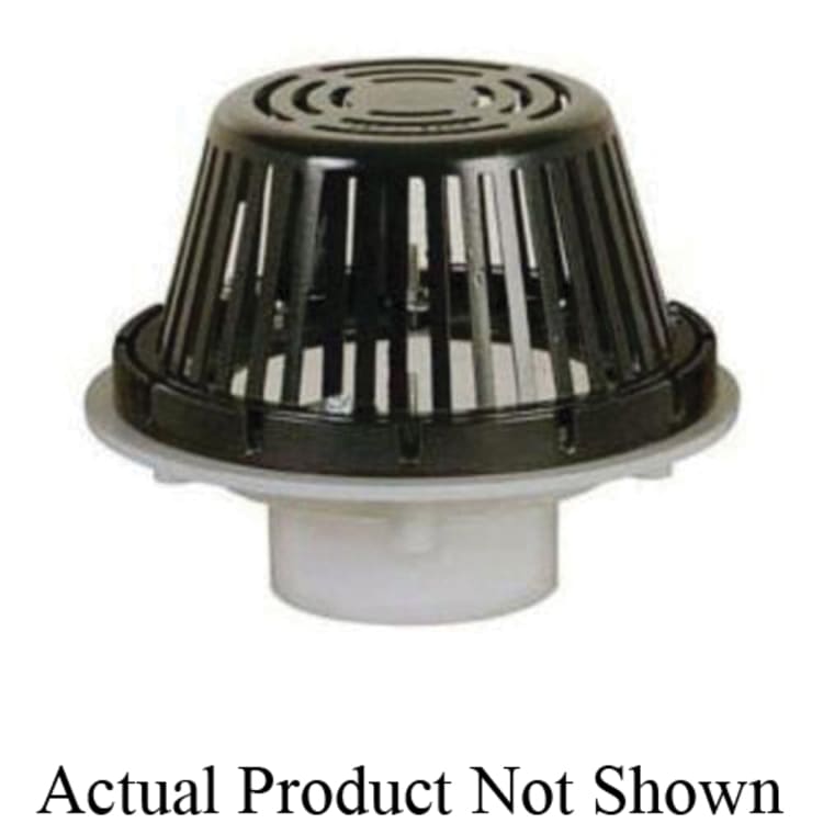 Sioux Chief 868-A3 Roof Drain, 3 in, Solvent Weld x Hub, ABS, Domestic