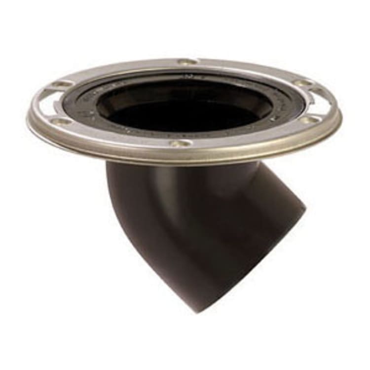 Sioux Chief DropKick™ 889-45AMPK Offset Closet Flange, 4 in ID x 7 in OD, 4 x 3 in Pipe, ABS