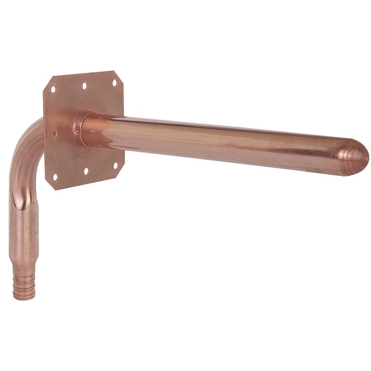 Sioux Chief 630X248E Square O-Strap Stub-Out Elbow, 1/2 in, F1807 PowerPEX® Crimp™ x CTS, Copper, Domestic