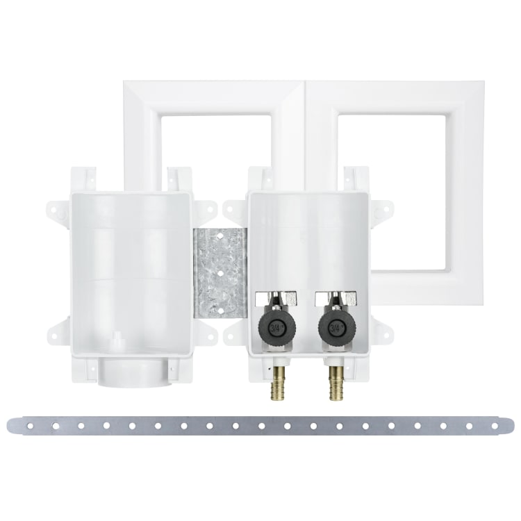 Sioux Chief OxBox™ 696-G2303XF Outlet Box With Valve, 1/2 in PEX F1807 Crimp™, For Use With Washing Machine, ABS, Domestic