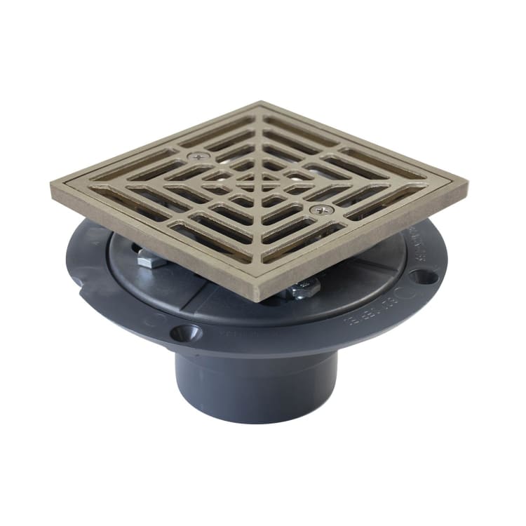 Sioux Chief 821-200PNQ Shower Pan Drain, 2 in, Hub, 4-1/2 in Grid, PVC Drain