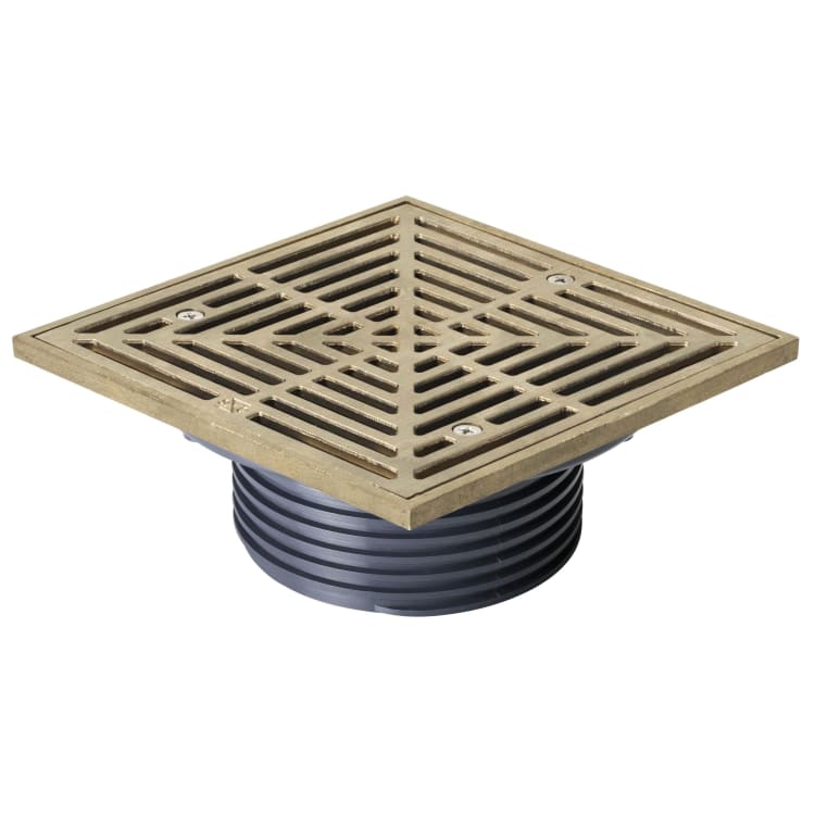 Sioux Chief FinishLine™ 832-4HNQ Adjustable Floor Drain With Ring and Strainer, 4 in, Hub, PVC Drain