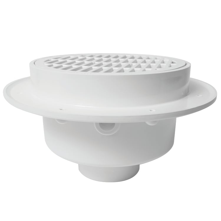 Sioux Chief FatMax™ 860-W4P Floor Sink, 4 in Drain Opening, 6-3/4 in H, Round, PVC, Domestic