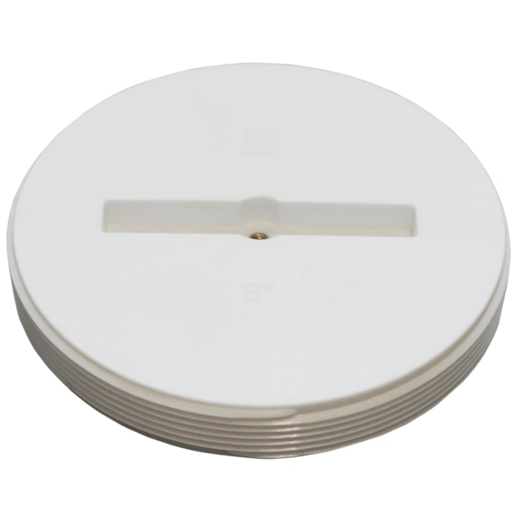 Sioux Chief 878-60 Slotted Countersunk Cleanout Flush Plug With Insert, Polypropylene, White, Domestic
