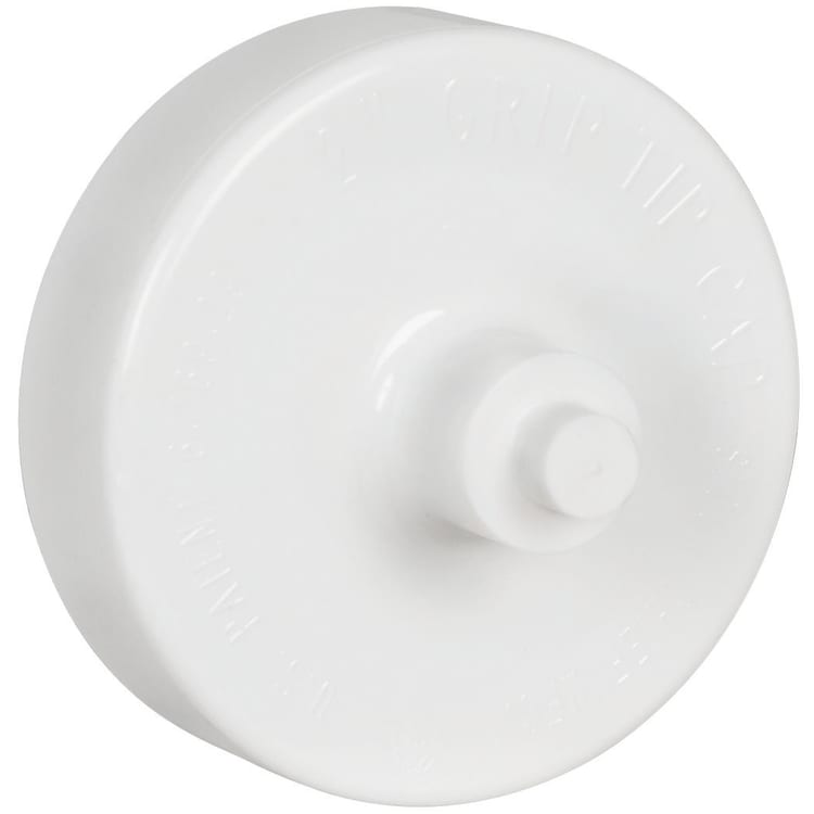 Sioux Chief GripTip™ 880-82 Test Cap, 2 in Dia, ABS, White, Domestic