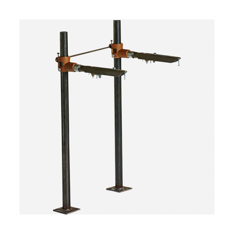 Smith® 0700-18-M32 Floor Mounted Single Lavatory Support With 18 in L Concealed Arm, For Use With High Back Lavatory, Round Upright, Steel