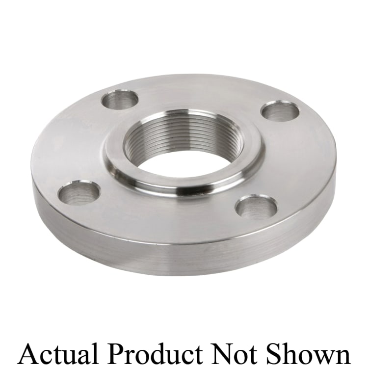 Smith-Cooper® S1014TH040N Raised Face Flange, 4 in Nominal, Forged 304L Stainless Steel, Thread Connection, 150 lb